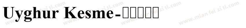 Uyghur Kesme字体转换